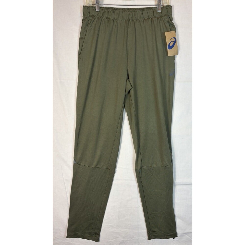 ASICS Pants Joggers Tapered Ankle Zip Green Men’s Medium NWT